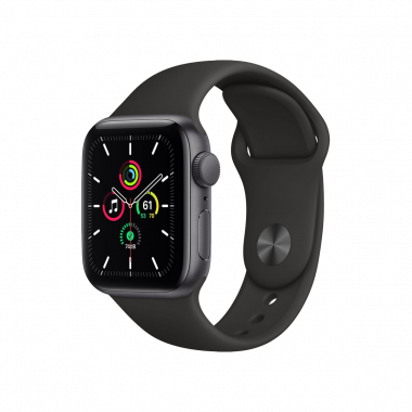 Apple Watch SE (GPS, 40mm) - Space Grey Aluminium with Sports Band - Black